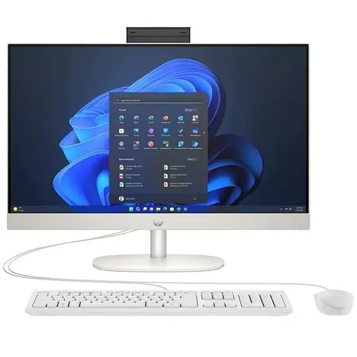 Моноблок HP 23.8 240-G10 FHD IPS/Intel i3-N300/8GB/512SSD/UMA/DOS/White (8T2Z6ES) - фото 1