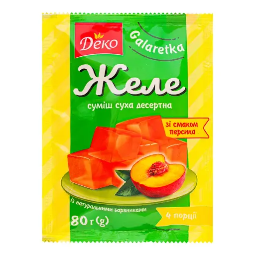 Желе Деко зі смаком персика 80 г