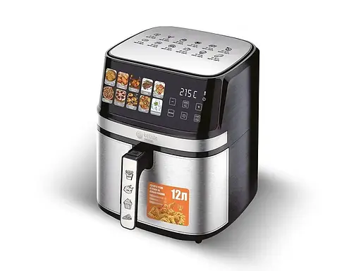 Аэрофритюрница 12 л с сенсорным управлением и мощностью 4600 Вт, BT-5384 с циркуляцией горячего воздуха 360 - фото 1