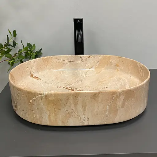 Умивальник VBI Verona 50 travertine glossy накладний VBI-011326 - фото 3
