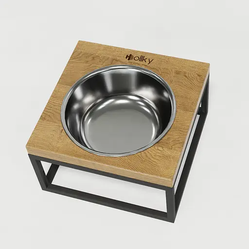Hollky Base Solo M — миска на підставці для котів і середніх собак (1 × 0,8 л) - фото 5
