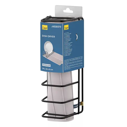 Сушарка для посуду Ardesto Minimalism з підставкою 39 х 25 х 8 см сіра (ARHK4102DR) - фото 5