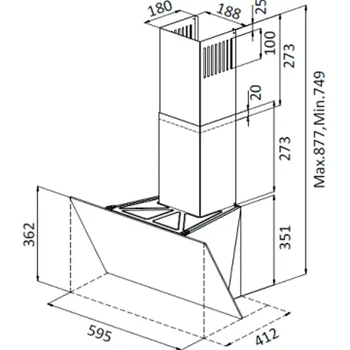 Вытяжка наклонная Ardesto HCH-F1300WG [142617] - фото 11