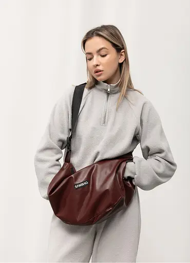 Женская сумка Sambag HOBO Bag-glove бургунди 50 х 28 х 5 см (53400013) - фото 1
