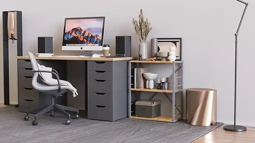 Этажерка 3/60 Ferrum-decor Серии Коннект 73x60x28 серый ДСП Дуб Артизан 16мм (FRD-104268) - фото 4