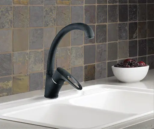 Змішувач для кухні Zegor DYU4-A181KВ одноважільний чорний 30412 - фото 4