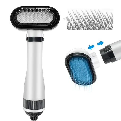 Фен щітка для грумінгу тварин Parsmardo PBMB-C біло-чорний - фото 2