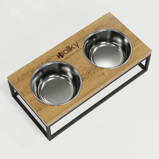 Hollky Base M — миски на підставці для середніх собак та великих котів (2 × 0,95 л) - фото 9