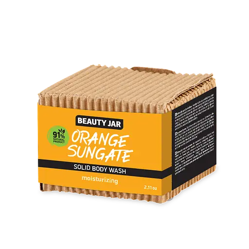 Твердий засіб для миття тіла Помаранчевий Сан гейт Beauty Jar 60 г - фото 1