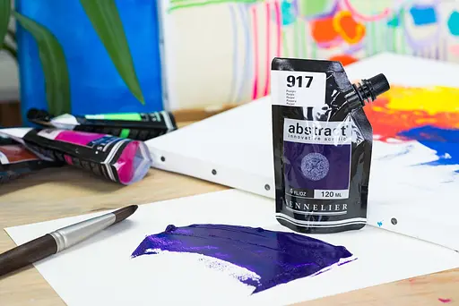 Акриловая краска Sennelier Abstract, 500 мл, Фиолетовый (Purple) - фото 5