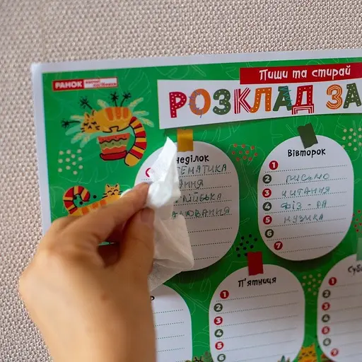 Детское расписание уроков "Котики" 10104271 А4 - фото 5