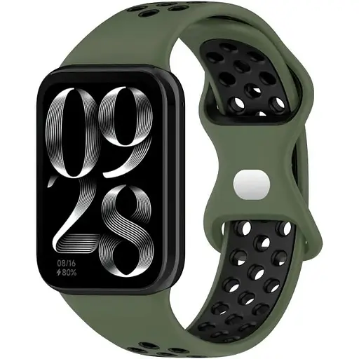 Ремешок DK CDK для Xiaomi Mi Smart Band 9 Pro Silicone Sport Band Nike (017600) (green / black) - фото 3