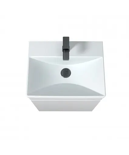 Тумба Мойдодир Windy 50-U подвесная с умывальником Sempre 50 Белый - фото 4