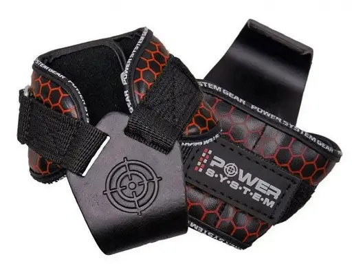 Крюки для тяги на запястье Power System PS-3360 Hooks V2 Black/Red XL (PS_3360_Black/Red XL) - фото 1