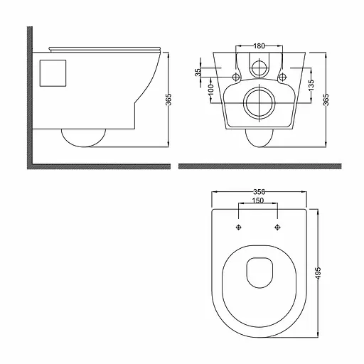 Унитаз подвесной RJ Feel Rimless сидение полипропилен slow-closing white RJ4545, Белый - фото 2