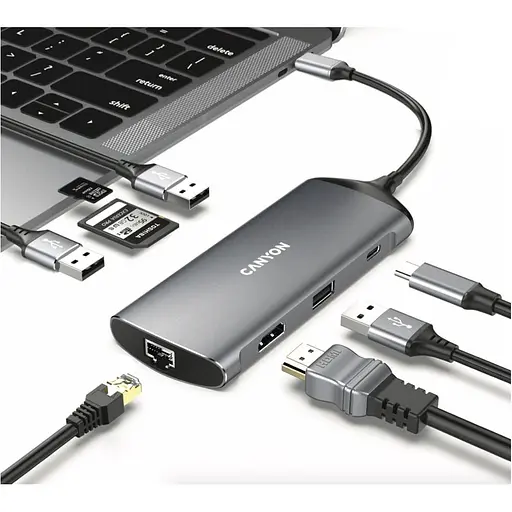 USB-хаб Canyon 8-in-1 USB-C (CNS-TDS15) - фото 2