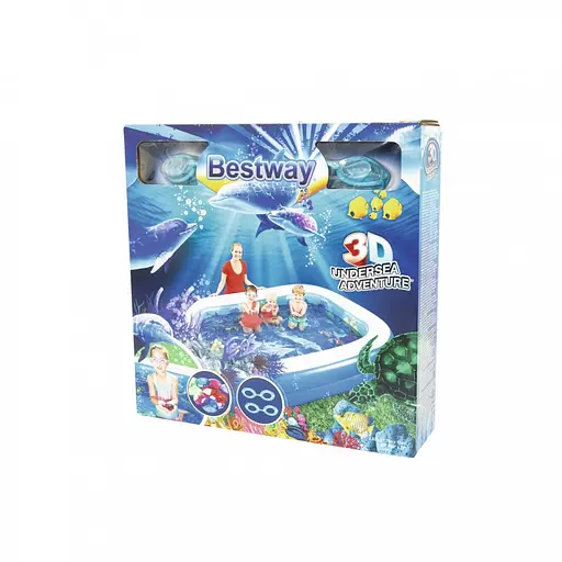 Басейн дитячий надувний 54177, 2 кільця 262-175-51см - фото 8