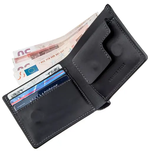 Кожаный портмоне Grande Pelle 9х11х3 см acs0014724 - фото 3