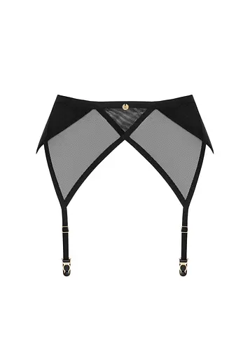 Пояс для панчох Obsessive Nesari XL/2XL чорний - фото 7