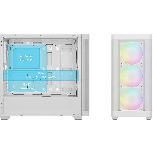 Корпус GAMDIAS ATHENA M3 WH (4711514501162) Без БП - фото 11