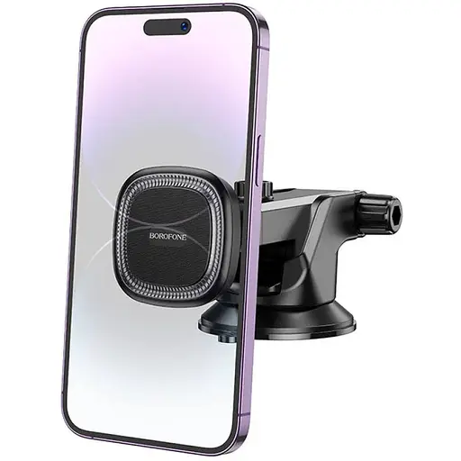 Крепление для телефона Borofone BH97 NT Ice center console Магнитное Черно-серое - фото 1