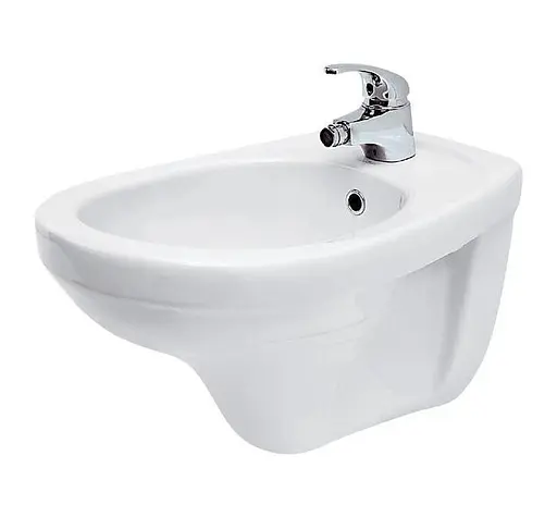 Биде подвесное скругленное Cersanit Delfi K11-0018 скрытого монтажа Белый 30412 - фото 1