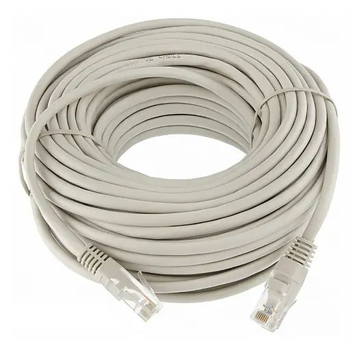 Патчкорд UTP Cat.5e 20м сірий CU