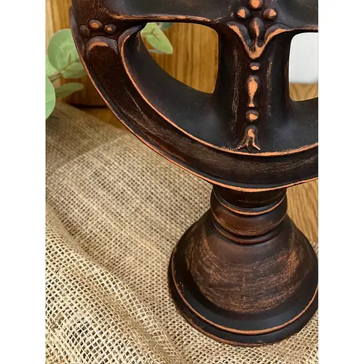 Свічник на три свічки керамічний (глиняний) різьблений - фото 7