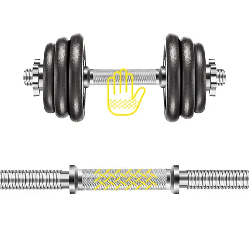 Гантелі металеві Cornix 2 x 10 кг набірні, в кейсі Black XR-0441 - фото 4