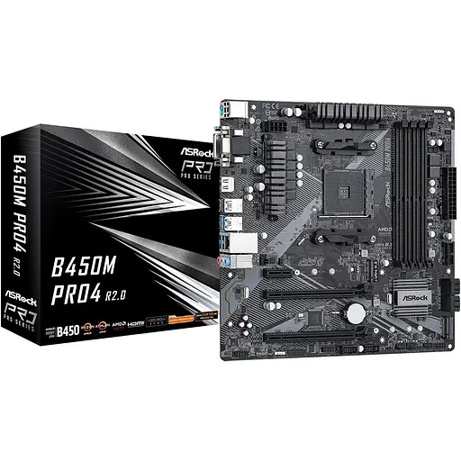 Материнська плата ASRock B450M Pro4 R2.0 Socket AM4 - фото 2