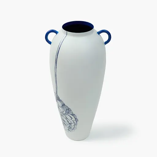 Ваза MBM HOME Елізіум залізна принт глибокий синій 200х170х420 мм (VB-03 PRINT/DEEP BLUE) - фото 2