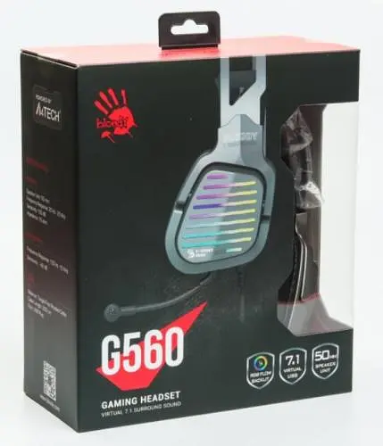 Навушники Bloody G560 Gun Grey ігрові мікрофон Hi Fi 7.1 віртуальний звук USB - фото 6