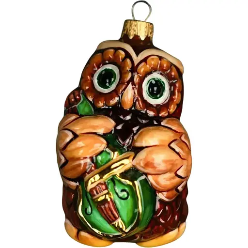 Ялинкова прикраса Різдвяні історії Філін зі скрипкою скло (4820001064384)