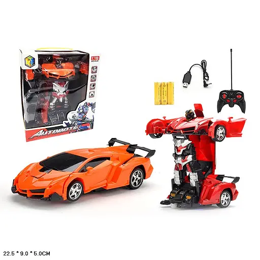 Машина-трансформер на радіокеруванні, акумулятор, світлові ефекти, USB-зарядка, 22.5x9x5 см, 27-1KX - фото 2