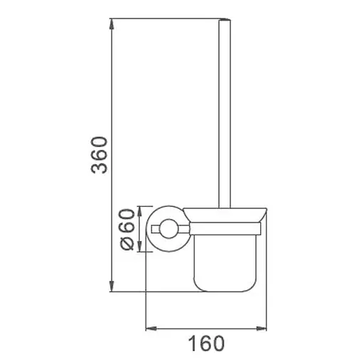 Йоржик настінний Frap F30210 1/15, Чорний матовий - фото 2