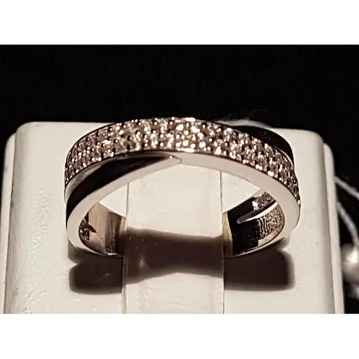 Золоте кільце Столична Ювелірна Фабрика з фіанітами. 140323б 19 - фото 3