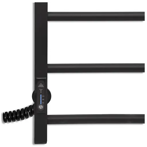 Электрический полотенцесушитель Laris Зебра Альфа ЧФЧ8 400x800 Е левый R3 73207672, Черный матовый, Левое, Электронный - фото 5