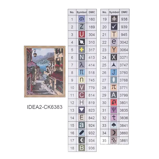 Набір з алмазною мозаїкою "Старе місто біля моря" 40*50 см, IDEA2-CK6383, ТМ "99IDEAS" - фото 8