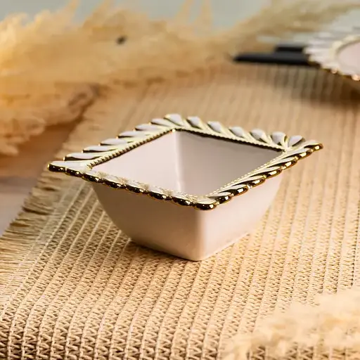 Тарелка глубокая фарфоровая Yiwu Tiffany квадратная 15х15х7 см сервировочная для подачи первых блюд салатов ML2007 - фото 2