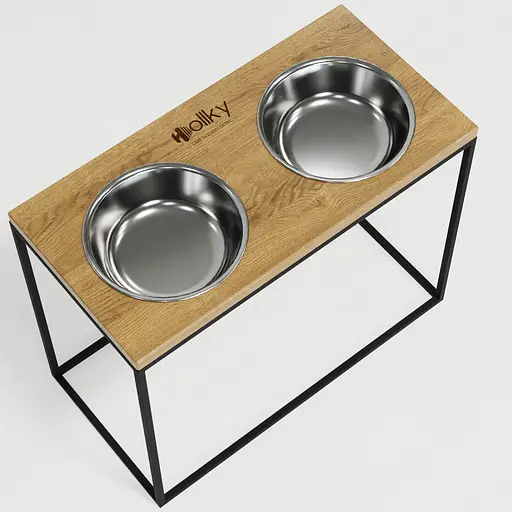 Hollky Base XL40 — миски на підставці для великих собак (2 × 1,8 л, висота 40 см) - фото 9