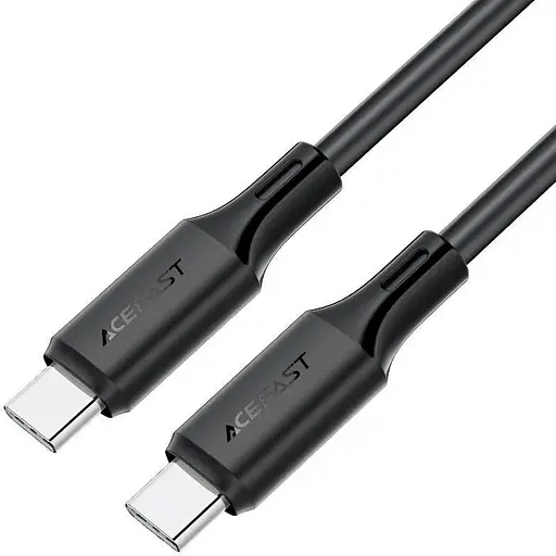 Кабель Acefast C17-03 USB-C to USB-C silicone charging data cable чорний
