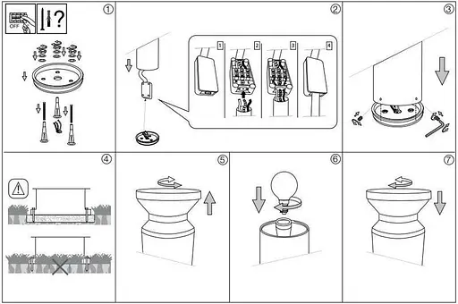 Парковий світильник Ideal Lux TORRE PT1 SMALL NERO (186979) - фото 3