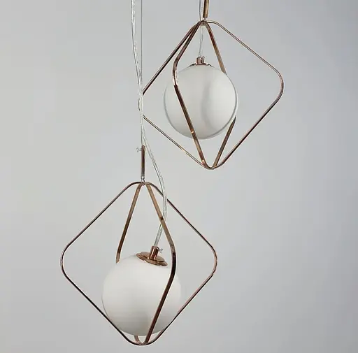 Мініатюрні підвісні світильники в корпусі кольору рожеве золото | Арт. AA 407 | Line F - фото 5