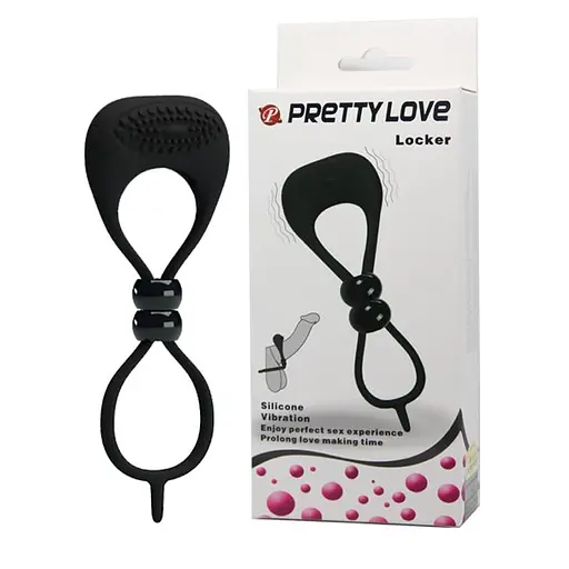 Виброкольцо Pretty Love Locker 15.6 см черный - фото 2