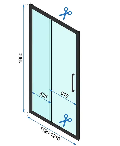 Душевые двери Rea Rapid Slide 120 gold REA-K5614 - фото 2