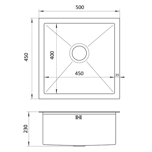 Комплект чорної мийки на кухню та змішувача з нержавіючої сталі NB-5045 - фото 8