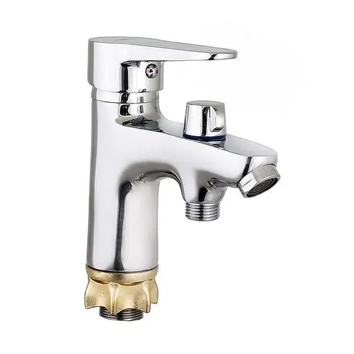 Смеситель для ванны Wezer PUD1-SH045 с душевой лейкой хром - фото 2