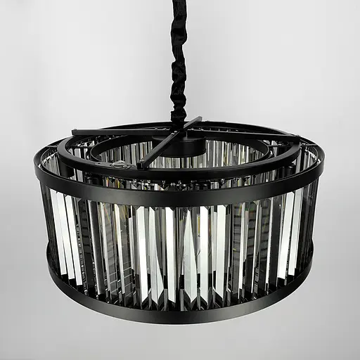 Люстра черная с графитовыми пластинами Ø 60 см Ст. MJ 160-600 BK Line F - фото 3