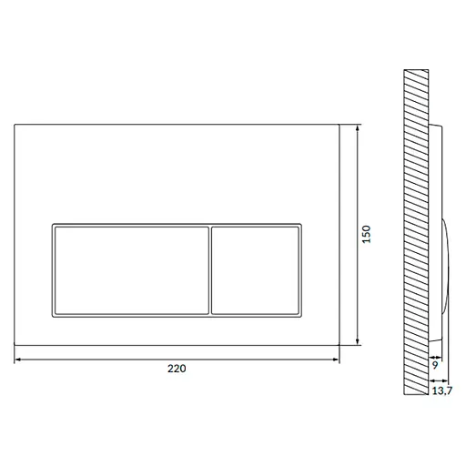 Клавіша змиву Cersanit Presto для інсталяції Aqua біла K97-519, Білий - фото 2