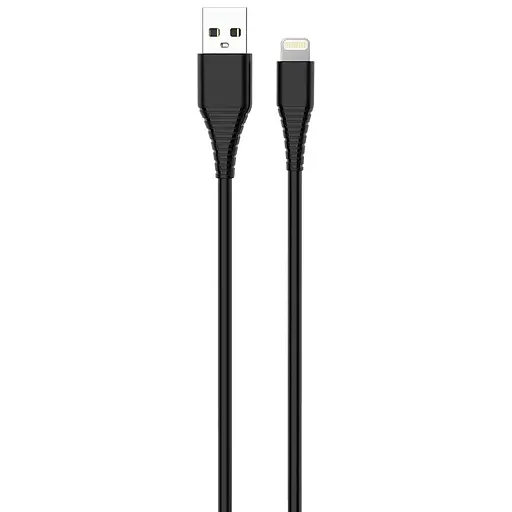 Кабель USB AM - Lightning, 1 м, чорний, ColorWay, 2.4A (CW-CBUL024-BK) - фото 1
